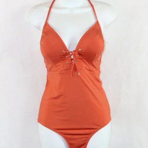 Nip Tuck One Piece Lace Up Swimsuit - Size 12